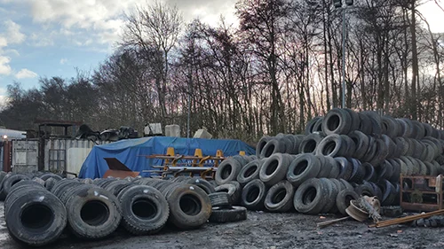 Yuill & Dodds scrap-pile inspection, original photograph 1