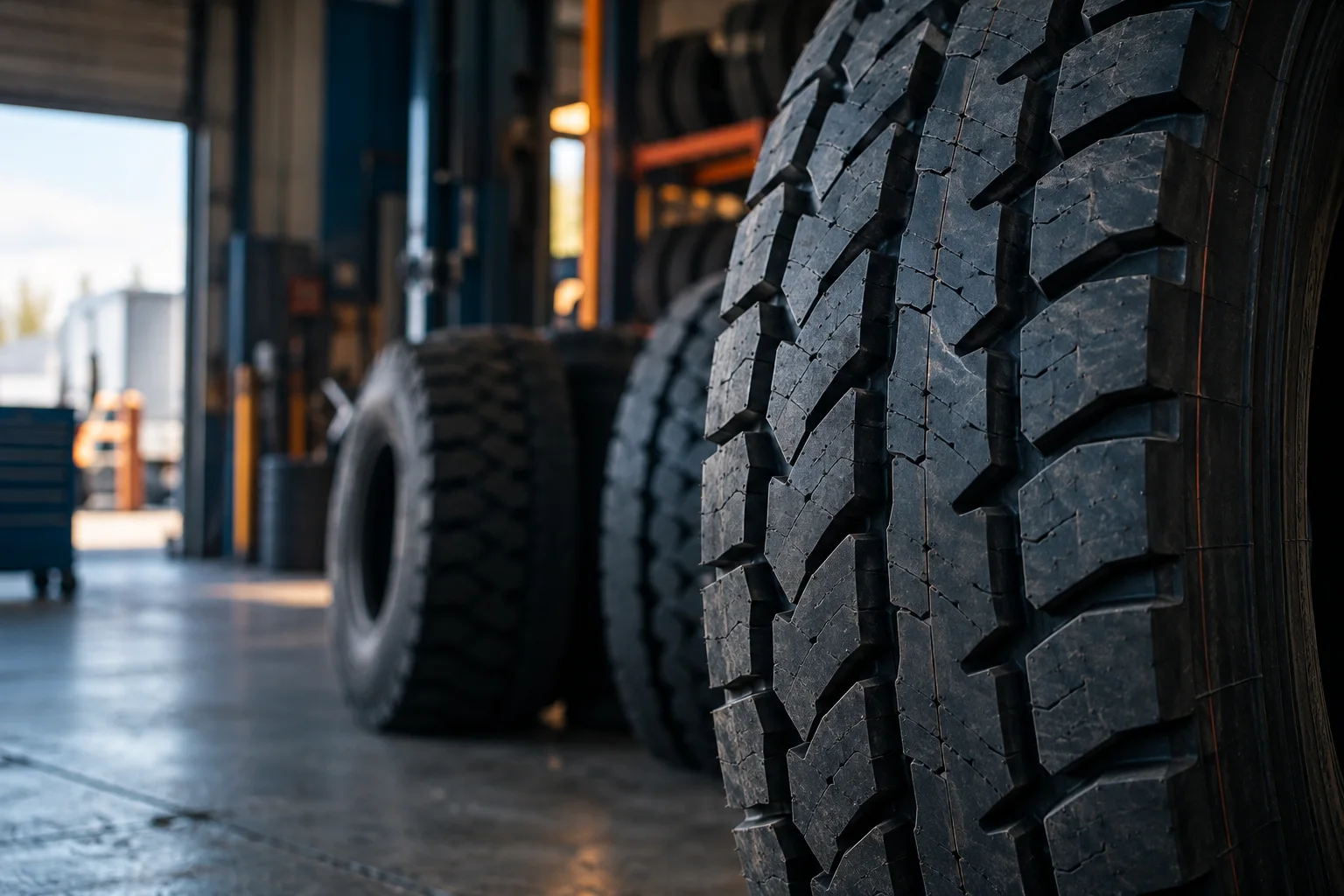 Detailed commercial tyre tread