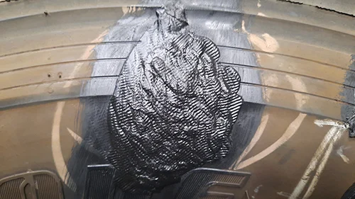 Sidewall injury without cord damage, original photograph 5
